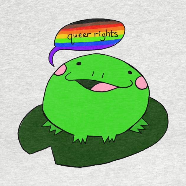 Froggy says queer rights by SaganPie